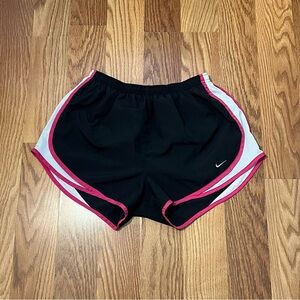Nike Women's Black and Pink Athletic Shorts